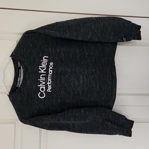 Women’s Calvin Klein Stacked Logo Performance Cropped Sweatshirt